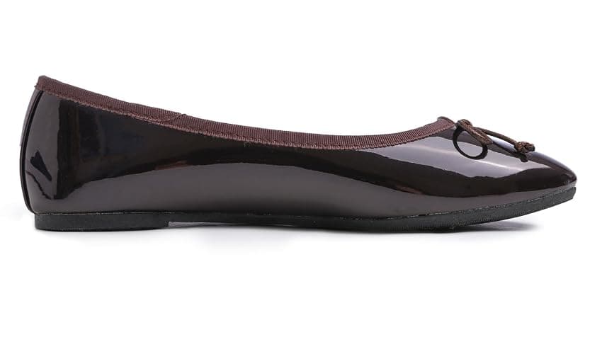 FEVERSOLE Women's Macaroon Colorful Memory Foam Cushion Insock Patent Ballet Flat thumbnail 4