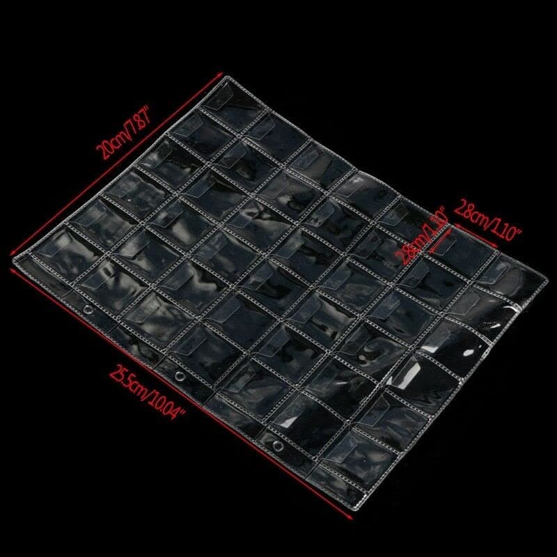 lehom Plastic Coin Pocket Pages 42 Grids Coin Collection Supplies 10 Sheets Coin Holder for Stamp Coin Medals Badge thumbnail 8