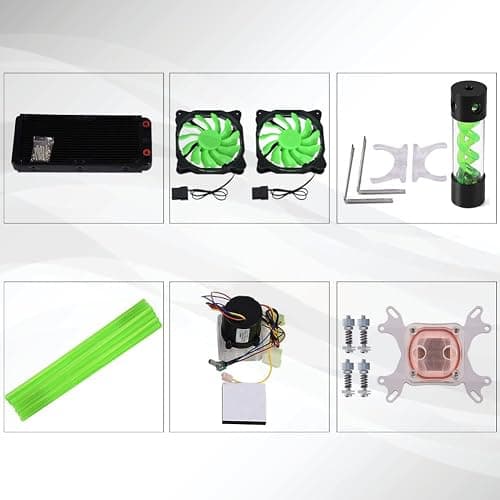 Water Cooling Kit for PC - 240mm Heat Sink CPU Water Block LED Fan Computer Cooling Kit Water Chiller Water Cooling Systems thumbnail 2