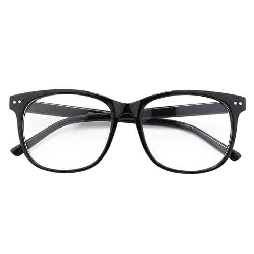 GQUEEN Fake Non Prescription Glasses Clear Lens for Women Men Oversized Frame UV400 Protection, 201581 - Image 1