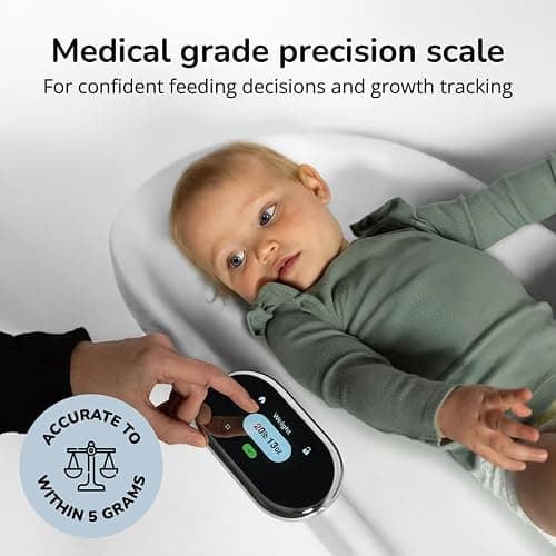 Woddle Multifunctional Smart Baby Changing Pad with Medical Grade Scale for Critical Weight Monitoring + AI App, Noise Machine, Warmer, Night Light, Touchscreen Tracker, All-in-One thumbnail 4
