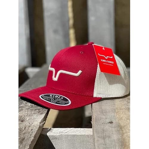 Kimes Ranch Unisex Weekly Upgrade 110 3-D Embroidered Horns Adjustable Snapback One-Size Hat - One Size - Black/White thumbnail 4