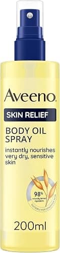 Aveeno Skin Relief Body Oil Spray for Very Dry, Sensitive Skin (1 x 200ml) | With Oat Oil & Jojoba Oil, Suitable For Sensitive Skin, Instantly Nourishes Dehydrated Skin, Suitable for a Massage - Image 1