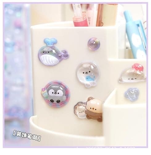 3D Puffy Stickers for Kids, 10 Sheets 450+ pcs, Mini Kawaii Resin Decorative Stickers for Scrapbooking Phone Case, Notebook, Scrapbooking (10pcs 3D Stickers) thumbnail 4