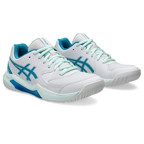 ASICS Women's Gel-Dedicate 8 Tennis Shoes - 8 - White/Teal Blue thumbnail 2