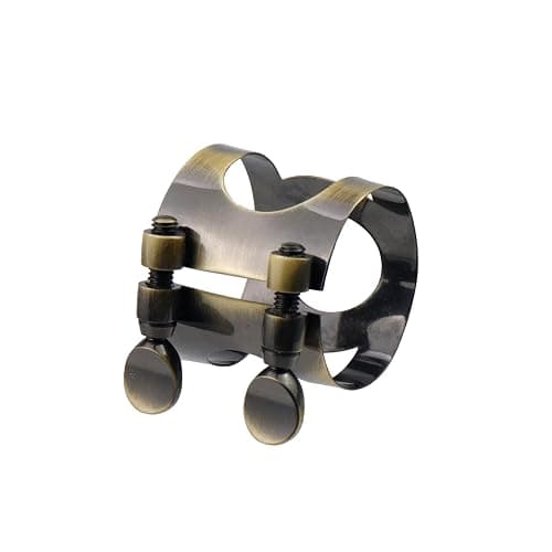 Mewutal Tenor Saxophone Ligature Double Screws Brass Saxophone Ligature Fastener Adjustable Screw Sax Mouthpiece Ligature Fastener for Tenor Saxphone Bakelite Mouthpiece thumbnail 4