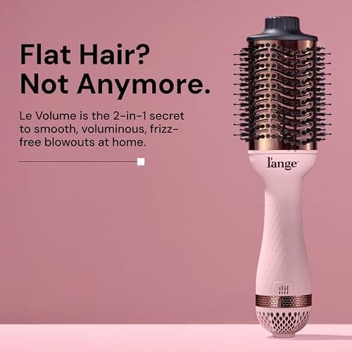 L'ANGE HAIR Le Volume 2-in-1 Titanium Blow Dryer Brush | Hot Air Brush for Hair Drying & Styling | Ionic Oval Barrel for Smooth, Frizz-Free Volume | (Blush – 60mm) thumbnail 2