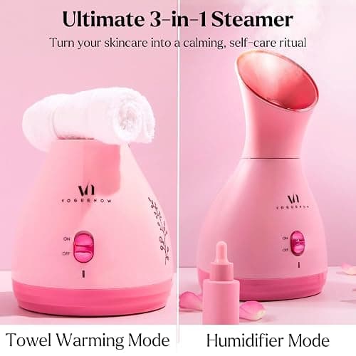 Facial Steamer Spa Kit with Complimentary 6 Skin Care Tools | Face Steamer for Facial Deep Cleaning with Towel Warmer & Humidifier Mode| Self Care Gifts for Women, Spa Gifts, Birthday Gifts for Women thumbnail 7