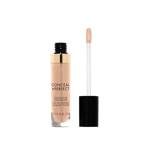 Milani Conceal + Perfect Longwear Concealer Full Coverage Infused with Hyaluronic Acid & Vitamin E, Cover Dark Circles, Blemishes & Skin Imperfections for Long-Lasting Wear - Light Beige thumbnail 2
