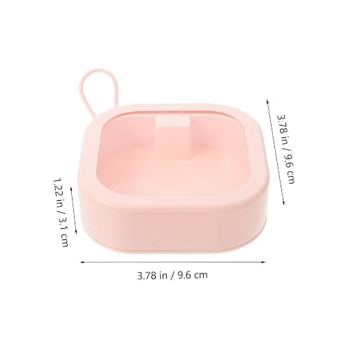 DEEPCRAFF Portable Jewelry Box for Earring Storage and Hair Clip Organization, Pink Abs and Tpe Material, Compact and Portable Jewelry Case for Travel and Daily Use thumbnail 3