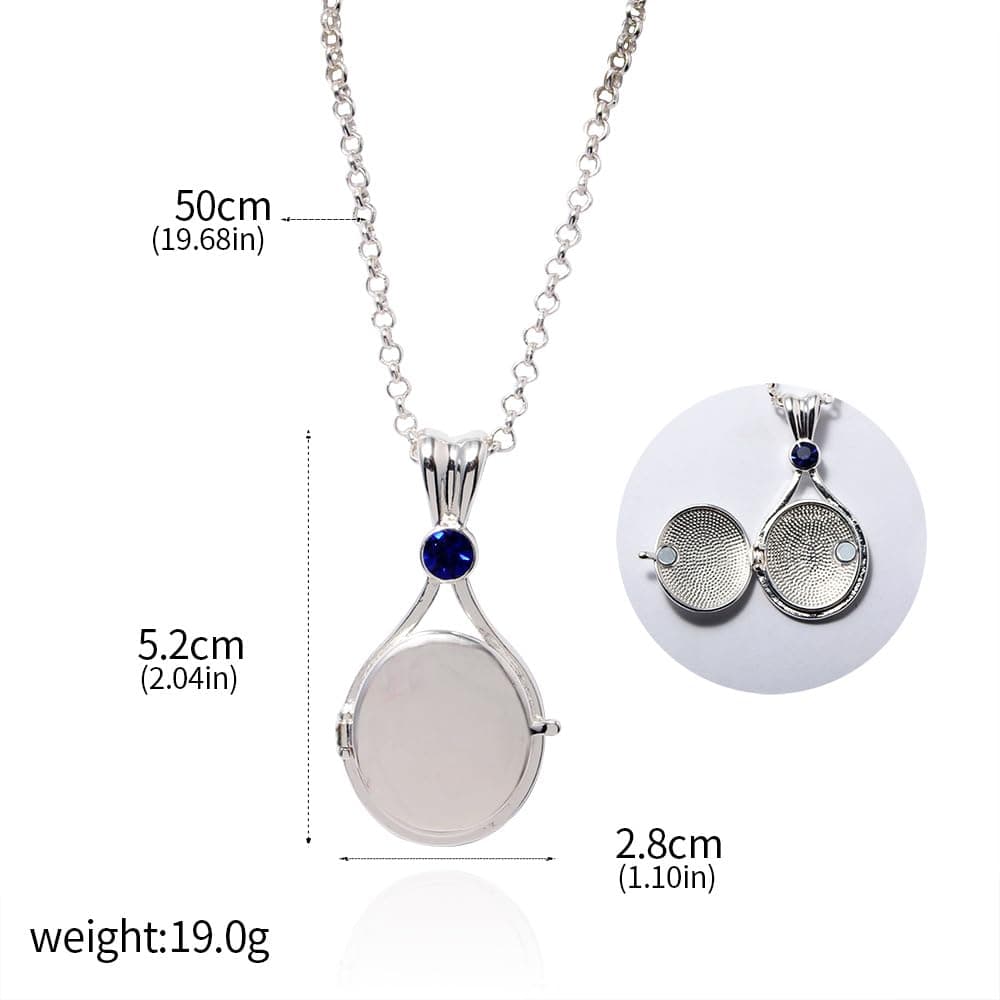 Mermaid Locket Necklace Silver Stainless Steel H2O Mermaid Pendant Jewelry Necklaces 3pcs Set Gift For Women Girls thumbnail 3
