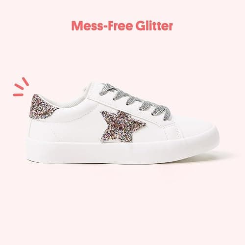 FabKids Kids Sneakers Boys Girls White Shoes Low Top Lace Up Footwear for Toddler Little Kid Big Kid thumbnail 4