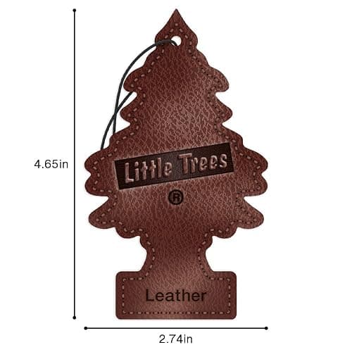 LITTLE TREES Car Air Freshener | Hanging Tree Provides Long Lasting Scent for Auto and Home | Leather, 24 Air Fresheners thumbnail 6