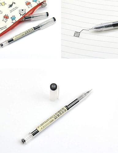 sencoo 12 pack Black Gel Ink Pen Extra Fine Point Pens Ballpoint pen 0.35mm Black Office School Stationery Students Pens thumbnail 8