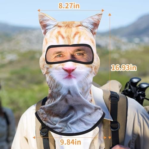 Ski Mask, 3D Cat Ski Mask Balaclava Sheisty Face Men Women for Outdoor | Cute Full Face Shiesty Mask Animal Ski UV Sun Protection Face Mask for Outdoor Hiking Riding Ski Raves Party thumbnail 4