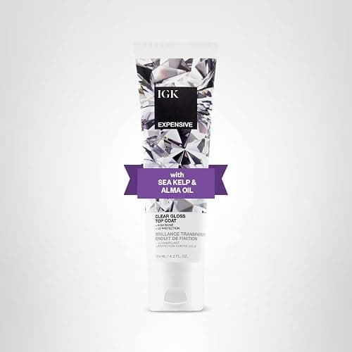 IGK - EXPENSIVE - Clear Hair Gloss Treatment – Shine-Boosting Top Coat for Glass Hair – Hair Treatment for Smooth, Polished Finish – Clear Gloss for Hair Sheen and Silkiness - Cruelty Free 4.2oz thumbnail 8