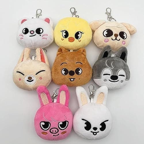 AiHdcy 8 PCS Skz Keychains Stray skz Plush Keychains SKZ Set Key Pendant thumbnail 3