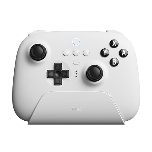 8BitDo Ultimate Bluetooth Controller with Charging Dock, Wireless Pro Controller with Hall Effect Sensing Joystick, Compatible with Switch, Windows and Steam Deck (White) - Image 1