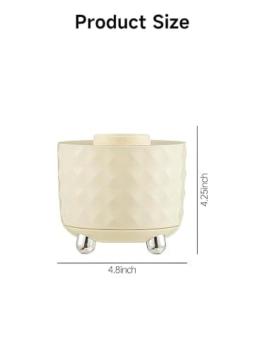 UFORU Makeup Brush Holder with 5 Slots, 360 Rotating Makeup Brush Organizer, Brushes Cup for Cosmetics, Nail Polish, Bathroom Vanity thumbnail 8