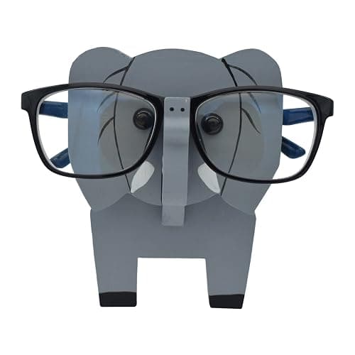 VIPbuy Creative Glasses Holder Stand, 3D Wooden Puzzle Animal Eyeglass Stand Home Office Desk Décor Gift (Elephant) thumbnail 2