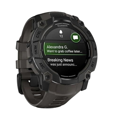 Garmin Instinct® 3 50mm, AMOLED Display, Rugged Outdoor GPS Smartwatch, Metal-Reinforced Bezel, Built-in Flashlight, Up to 18 Days of Battery Life, Charcoal thumbnail 4