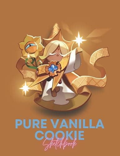 Pure Vanilla Cookie Sketchbook: Cookie Run Kingdom Sketch Book, Perfect Size 8.5x11 inch, 120 Pages, Gifts For Drawing, Sketching, Dooling and Painting - Image 1