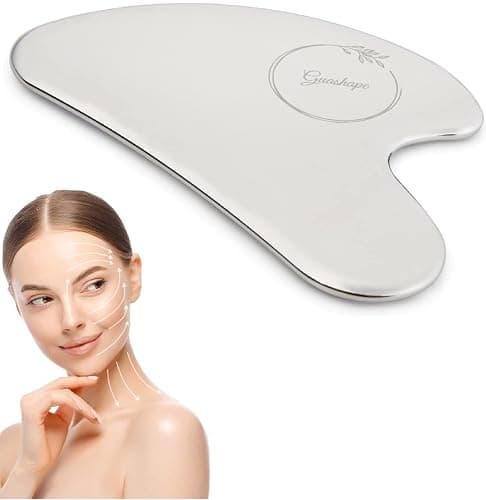 GUASHAPE Stainless Steel Gua Sha Facial Tools | Guasha Tool for Face Sculpting, Shaping, Reduce Puffiness, Tension Relief | Metal Gua Sha Body Tool | Silver thumbnail 9