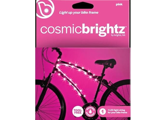 Brightz CosmicBrightz LED Bike Frame Rope Light - 6.5-Foot String Rope - Battery-Powered with On/Off Switch - Ultra Bright Color Keeps Your Ride Fun and Safe for Kids, Teens, & Adults - Image 1