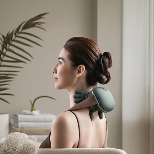 Aocesk ZoserX - Bionic Heated Massager, Portable Shiatsu Neck and Back Massager, Electric Deep Tissue 4D Kneading Massage, Simulated Human Hand Design for Pain Relief and Muscle Relax (Green) thumbnail 2