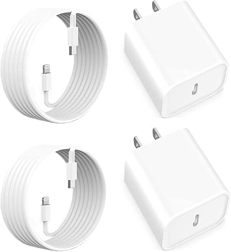 iPhone Fast Charger,[Apple MFi Certified] iPhone Charger Fast Charging Apple Wall Charger Block 6FT USB C Lightning Cable Cord Type C Adapter for iPhone 14 Pro Max/13/12 Mini/11/10/XS Max/XR/X/8/7/SE - Image 1