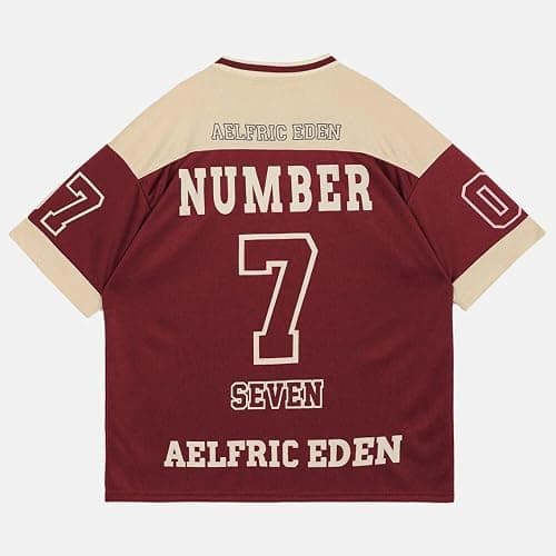 Aelfric Eden 90s Oversized T Shirts Unisex Graphic Jersey Printed Casual Tees Streetwear Vintage Summer Top Tshirt thumbnail 5