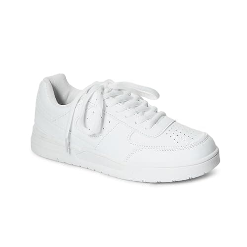 FabKids Girls' Vintage Tennis Shoes Classic Sneakers Breathable Non-Slip Athletic Shoes Cute Lace Up Casual Shoes for Kids thumbnail 2