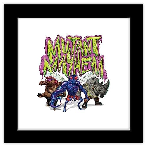 Trends International Gallery Pops Nickelodeon Teenage Mutant Ninja Turtles: Mutant Mayhem - Mutant Mayhem Patch Wall Art, Black Framed Version, 12" x 12" - Image 1