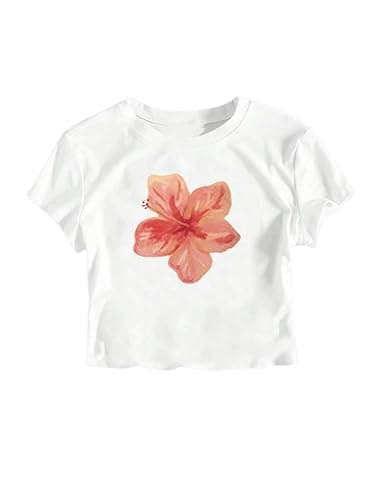 RoseSeek Girl's Letter Bow Graphic Tees Short Sleeve Crewneck Cute Shirts for Teen Girls Trendy - Image 1