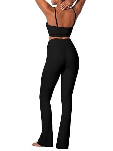 Sunzel High Waist Mini Flared Leggings for Women, Tummy Control Casual Flare Yoga Pants for Yoga Workout Gym thumbnail 8