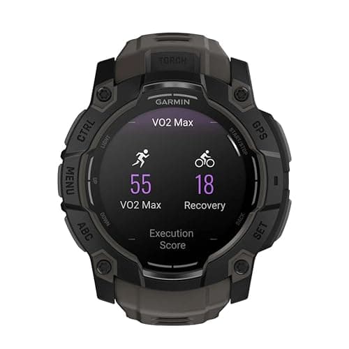 Garmin Instinct® 3 50mm, AMOLED Display, Rugged Outdoor GPS Smartwatch, Metal-Reinforced Bezel, Built-in Flashlight, Up to 18 Days of Battery Life, Charcoal thumbnail 3