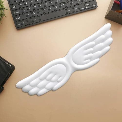 Keuyeo Keyboard Wrist Rest Angel Wings Keyboard Wrist Rest Easy Typing, Pain Relief for Computer and Laptop Home Office Gaming thumbnail 2