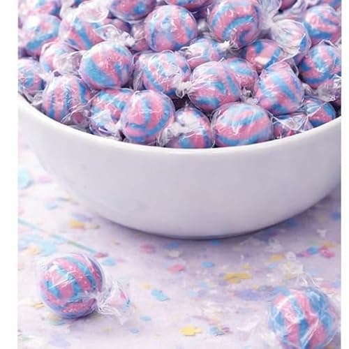 Munchique Jumbo Cotton Candy Balls – Individually Wrapped Bulk Hard Candy – 1.5 lb Bag (Approx. 70 Pieces) – Pink & Blue Carnival Candy for Parties & Stocking Stuffers thumbnail 4