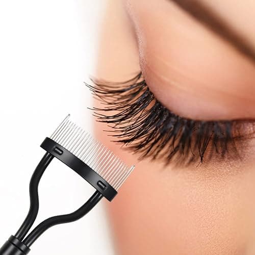URAQT Wimpernkamm, Rostfreier Stahl Zähne Wimpernbürste, Schwarz Wimpern Separator für Frauen, Tragbare Wimpern Make Up Comb Sind Entworfen Mascara für Werkzeug Wimpern Kamm thumbnail 8