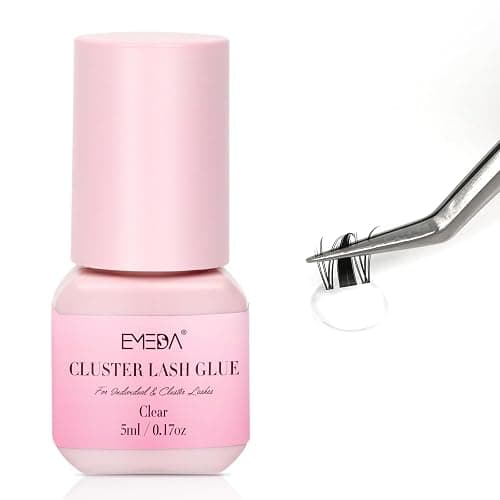 Sensitive Open Eyes Lash Cluster Glue 3s Strong Hold Long Lasting for 2 Weeks, Waterproof Eyelash Adhesive for Sensitive Eyes & DIY Individual & Clusters & Semi-Permanent Lash Extensions (5ml Clear) - Image 1