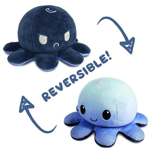 TeeTurtle - The Original Reversible Octopus Plushie - Day + Night - Cute Sensory Fidget Stuffed Animals That Show Your Mood thumbnail 4