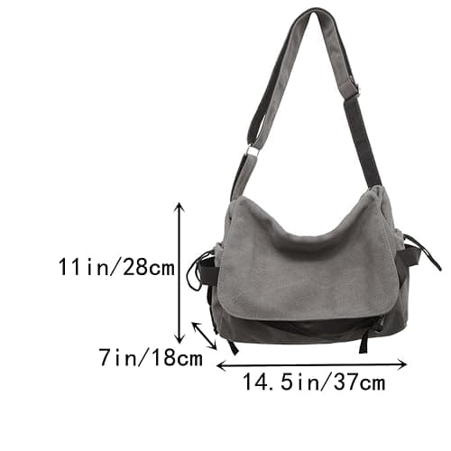 TUPIRIYN Canvas Messenger Bag Large Hobo Crossbody Bag Tote Bag for Women Man Large Size Shoulder Bag Purse Travel thumbnail 5