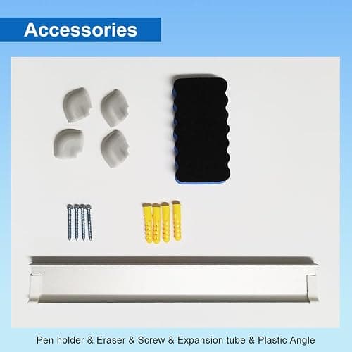 DEVELOP Magnetic Dry Erase White Board 24x36 Inch, Aluminum Frame Wall-Mounted Whiteboard with Detachable Marker Tray & Magnetic Surface for Home Office Classroom Kitchen Memo thumbnail 7