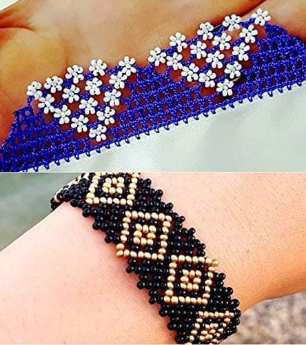 Perlin Glass Seed Beads 2mm 11/0 Round Mini Small Pony Beads 6500pcs for Jewelry Making Earrings Bracelets Pendants Waist DIY Handmade Metallic Color Kit (Gold) thumbnail 4