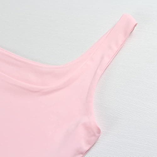 Artfish Women's Sleeveless Strappy Tank Square Neck Double Layer Workout Fitness Casual Basic Crop Tops thumbnail 3