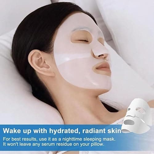 Bio Collagen Mask Korean, 5Pcs Bio Collagen Maske Overnight, Hydratisierende Übernachtmaske, Anti-aging Kollagen Gesichtsmaske, Lösliche Collagen Night Wrapping Mask Sheet Mask thumbnail 5