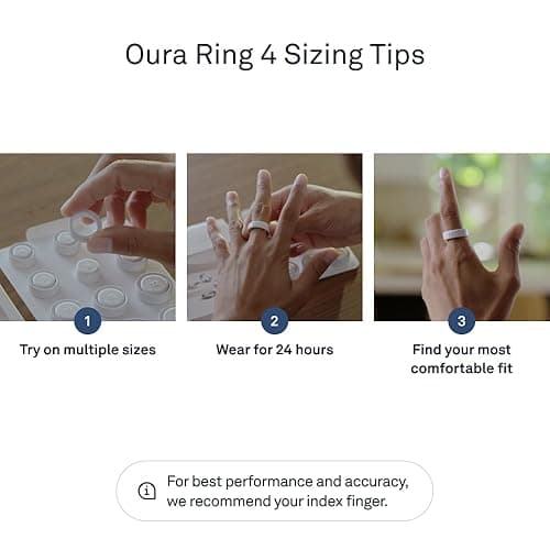 Oura Ring 4 - Brushed Silver - Size 7 - Smart Ring - Unique Sizing, Not Standard US Ring Sizes - Size First - Sleep Tracking Wearable - Heart Rate - Fitness Tracker - Up to 8 Days of Battery Life - Brushed Silver - 7 thumbnail 7