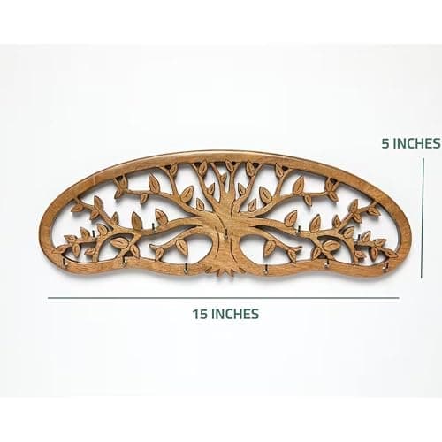 Tnstbiee Rustic Herb Drying Rack Hanging - Artistic Life Tree Design for Kitchen Witches & Gardeners - Holds 11 Bouquets - Saving Space Herb & Flower Dryer - Gift for Crafters - Wall Art Décor thumbnail 3