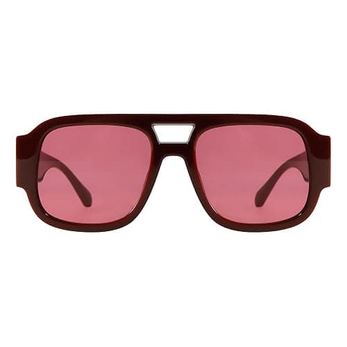 TYA Retro Oversized Aviator Sunglasses for Women Men 2026 Square Double Bridge Trendy Sun Glasses UV400 thumbnail 7