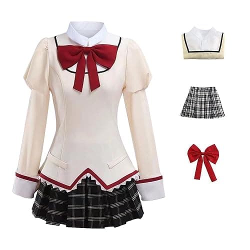 Zhongkaihua Anime Cosplay Akemi Homura/Mami Tomoe/Kaname Madoka Cosplay Costume Full Set School Uniform Outfit Halloween thumbnail 3